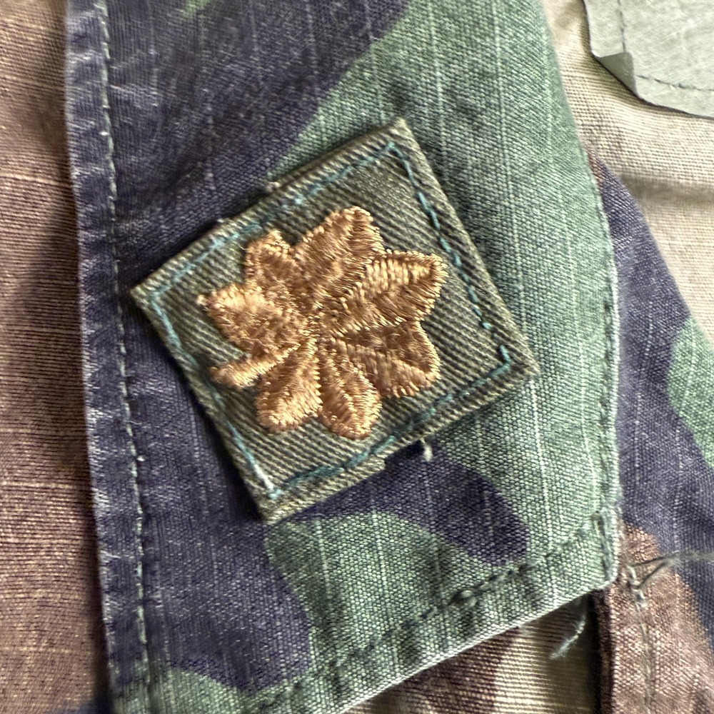 Vintage US Army Jacket Mens Medium Regular Woodland Camo Military‎ Coat 80s - Picture 7 of 11